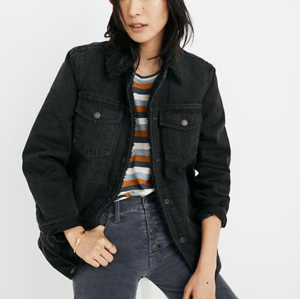 Madewell Oversized Sherpa Jean Jacket